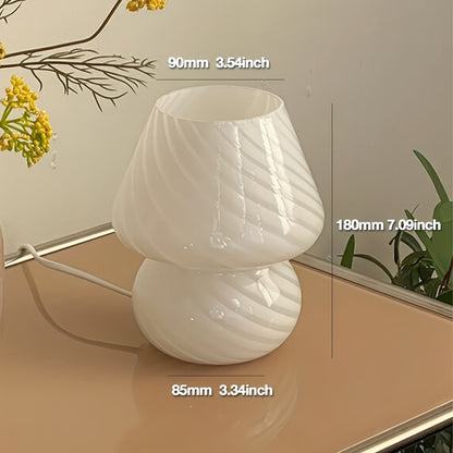 Murano-Style Glass Mushroom Lamp