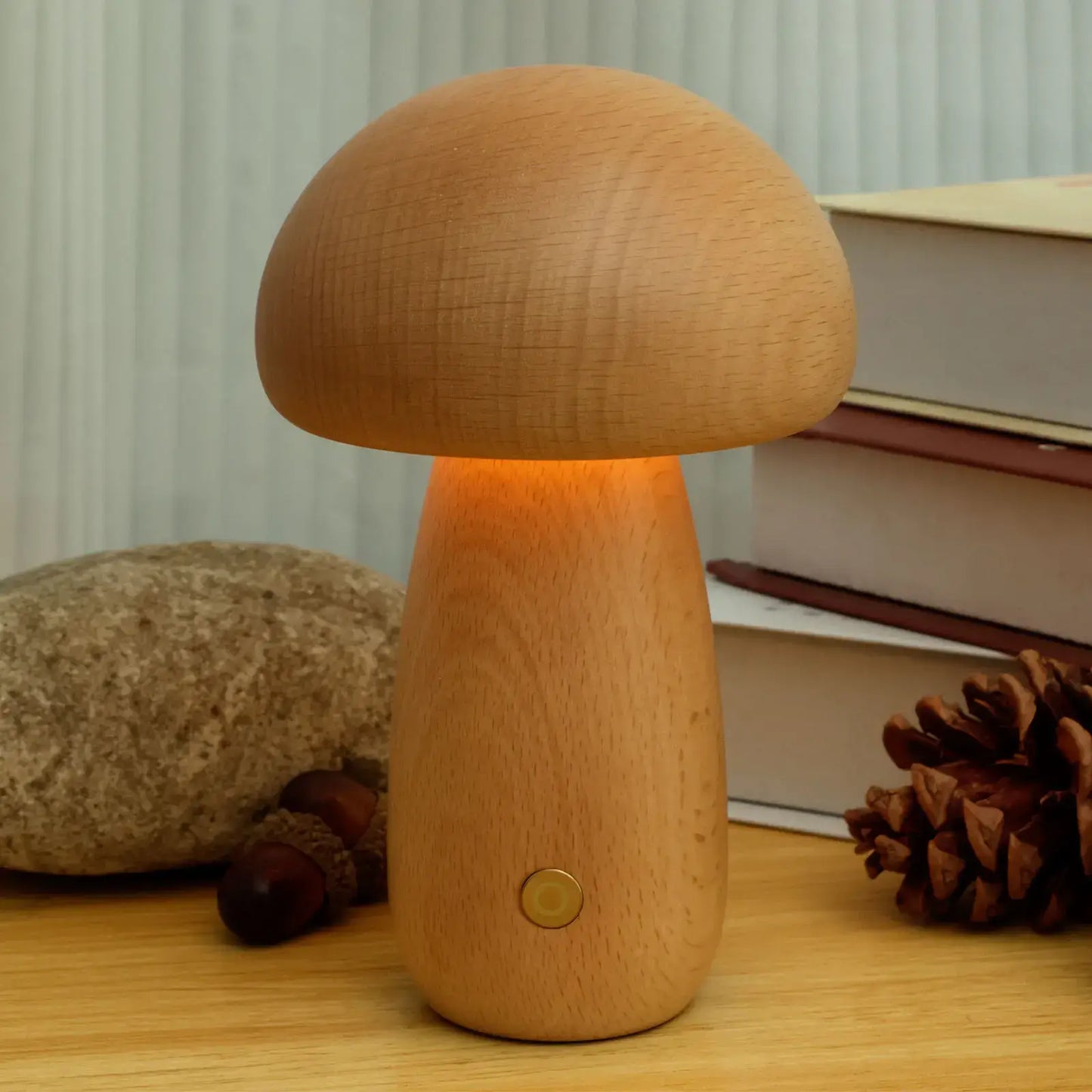 Portobello Mushroom Wood Night Light