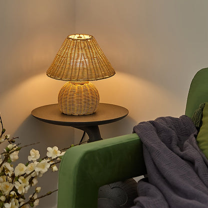 Bamboo Woven Desk Lamp