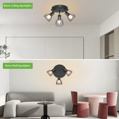 Industrial Adjustable Spotlight Ceiling Light