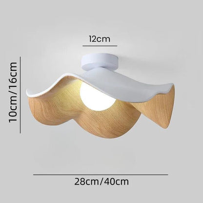 Scandinavian Lotus Flush Ceiling Light