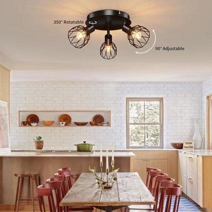 Industrial Adjustable Spotlight Ceiling Light