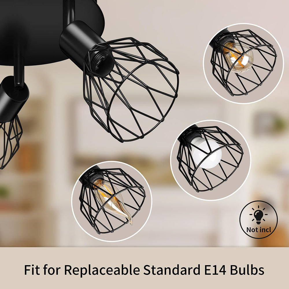 Industrial Adjustable Spotlight Ceiling Light