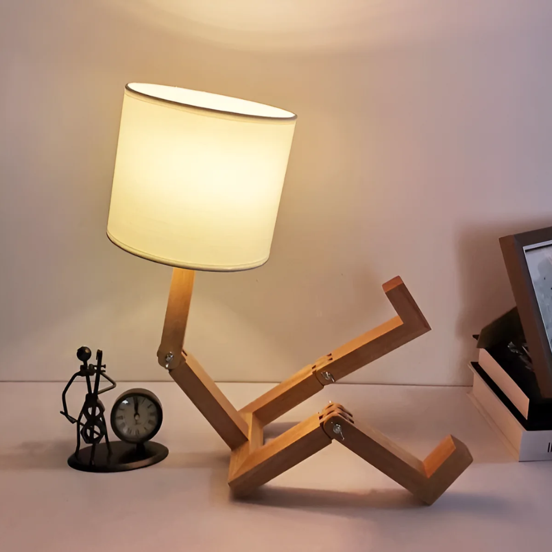 Rilna Flexible Wooden Table Lamp
