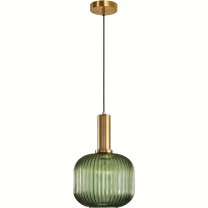 Striped Glass Pendant Light