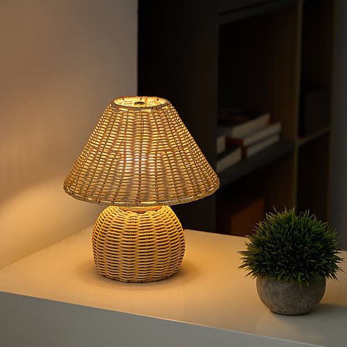 Bamboo Woven Desk Lamp