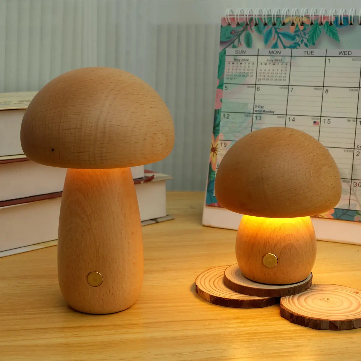 Portobello Mushroom Wood Night Light
