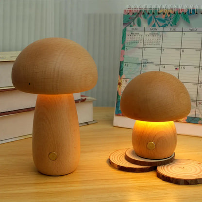 Portobello Mushroom Wood Night Light