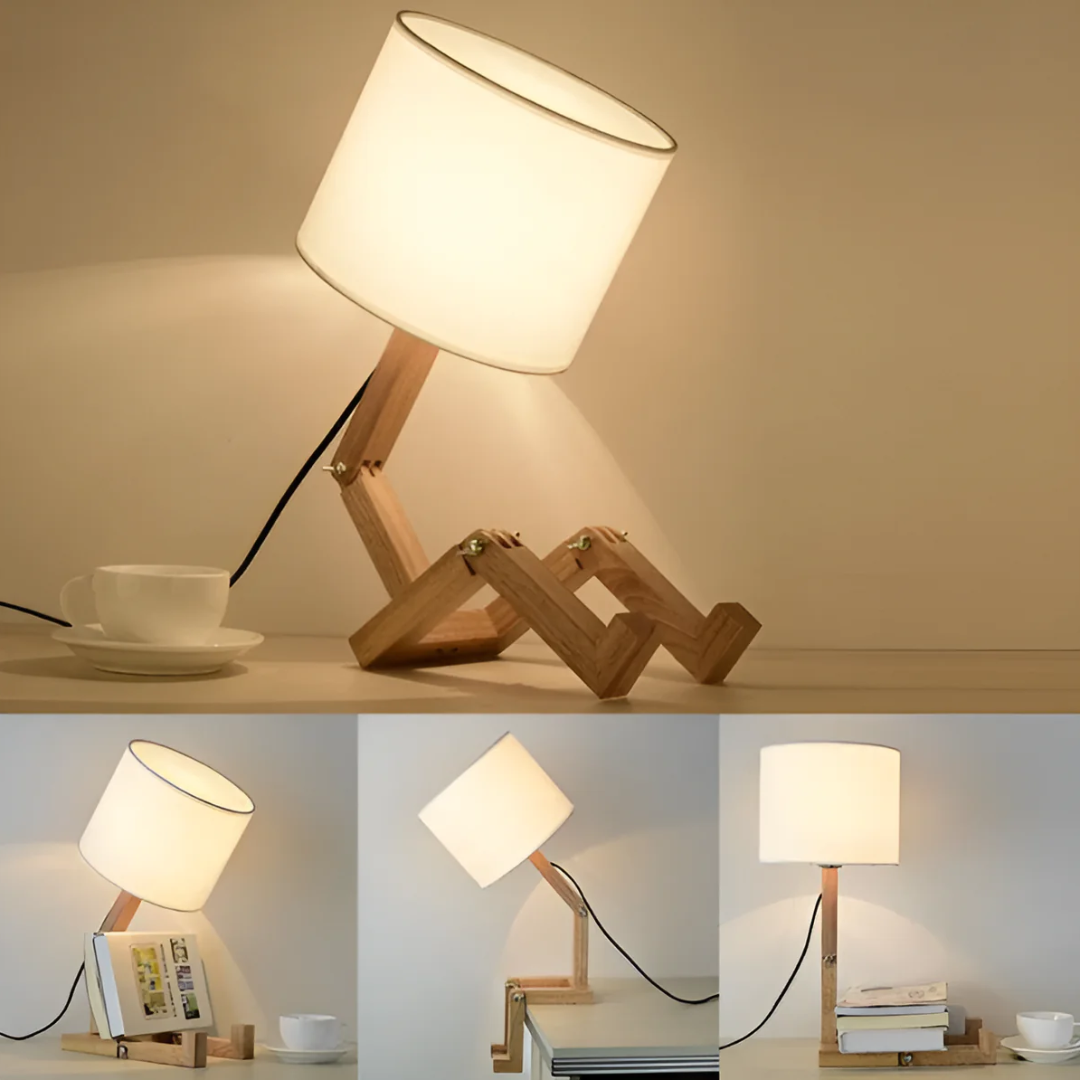 Rilna Flexible Wooden Table Lamp