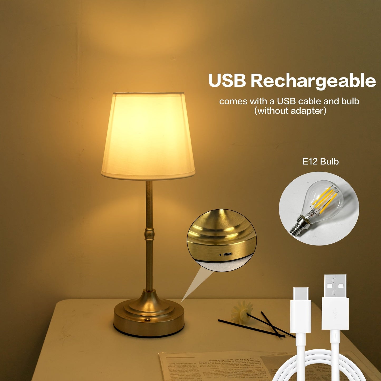 Dimmable Cordless Table Lamp