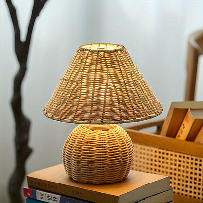 Bamboo Woven Desk Lamp
