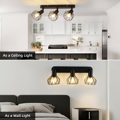 Vintage 3-Light Ceiling Spotlight