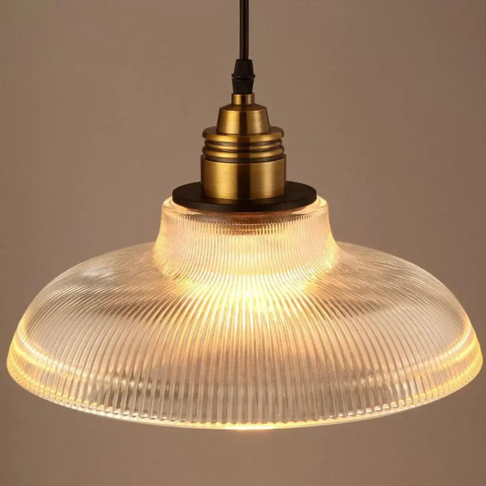 LumiVibe Ribbed Glass Pendant Light