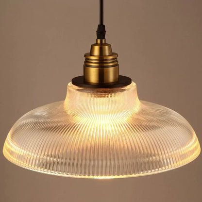 LumiVibe Ribbed Glass Pendant Light