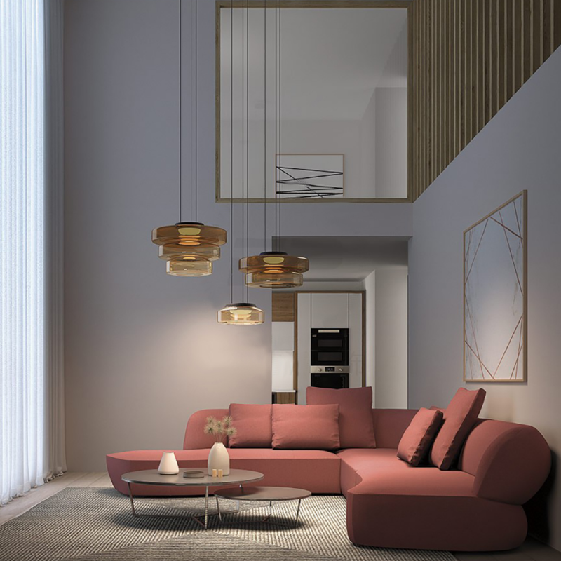 Bauhaus Layered Glass Pendant Lamp