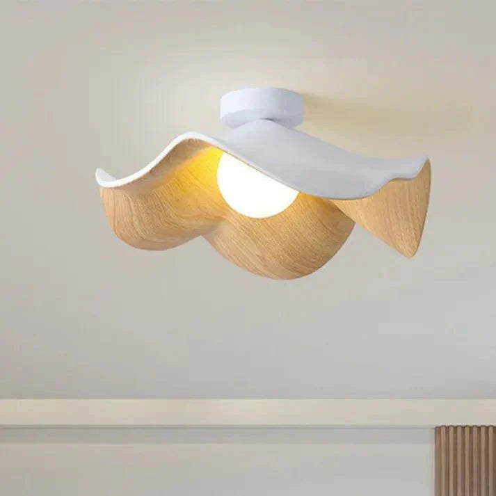 Scandinavian Lotus Flush Ceiling Light