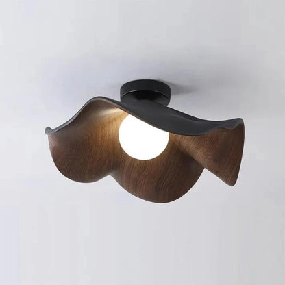 Scandinavian Lotus Flush Ceiling Light