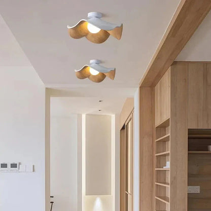 Scandinavian Lotus Flush Ceiling Light