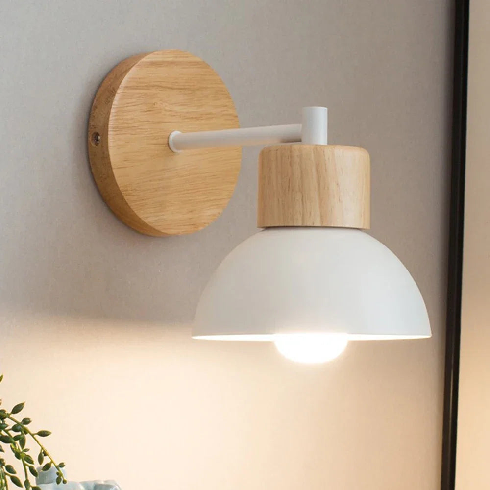 Wood and Metal Wall Lamp