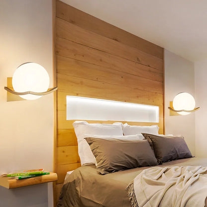 Makar Opal Globe Wall Light