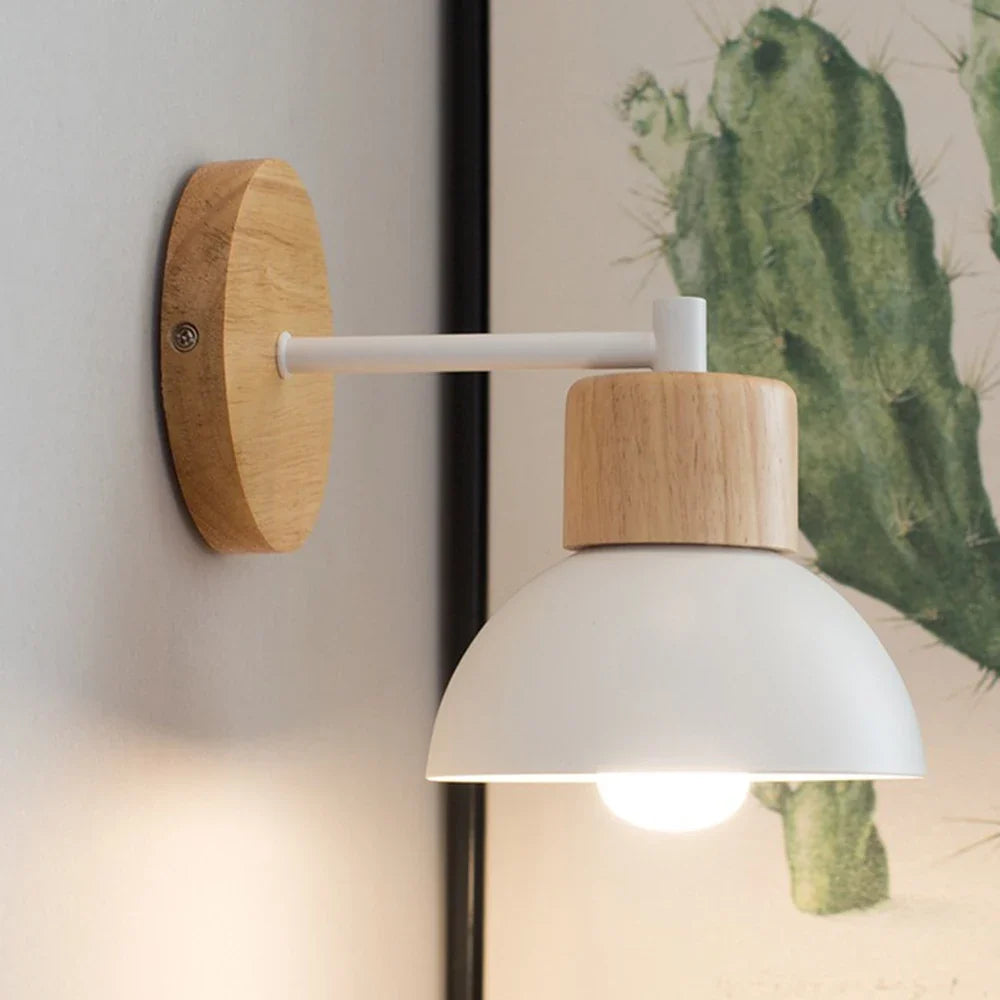 Wood and Metal Wall Lamp