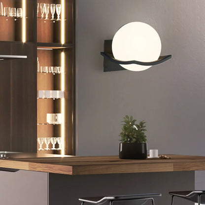 Makar Opal Globe Wall Light