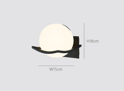 Makar Opal Globe Wall Light
