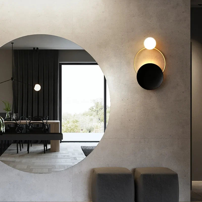 Designer Spherical Glass Wall Lamp