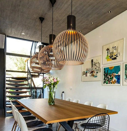 Handcrafted Wooden Pendant Light