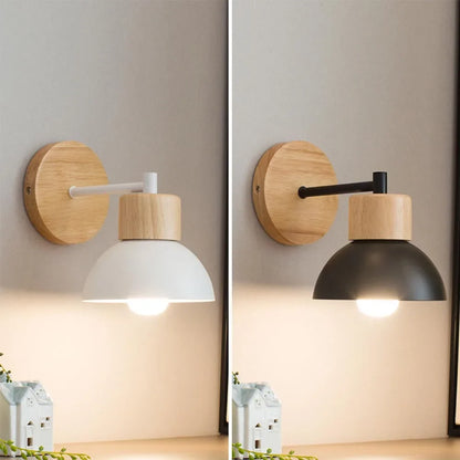 Wood and Metal Wall Lamp