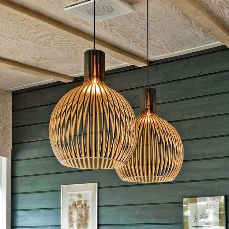 Handcrafted Wooden Pendant Light