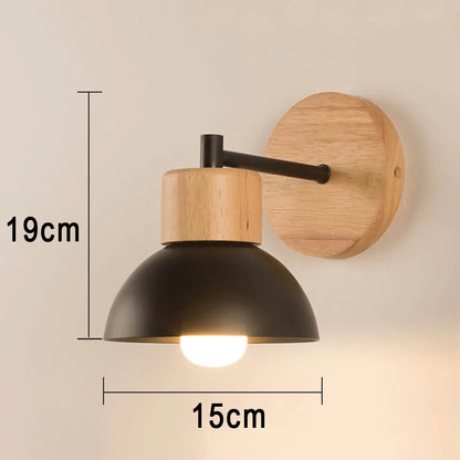 Wood and Metal Wall Lamp