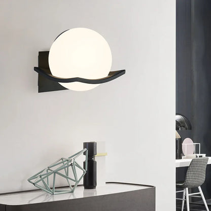 Makar Opal Globe Wall Light
