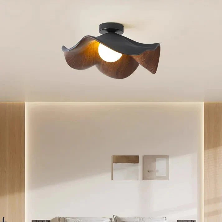 Scandinavian Lotus Flush Ceiling Light