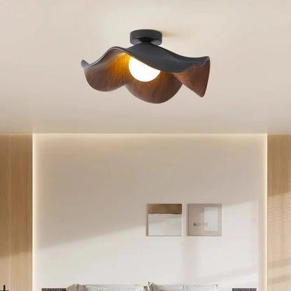 Scandinavian Lotus Flush Ceiling Light