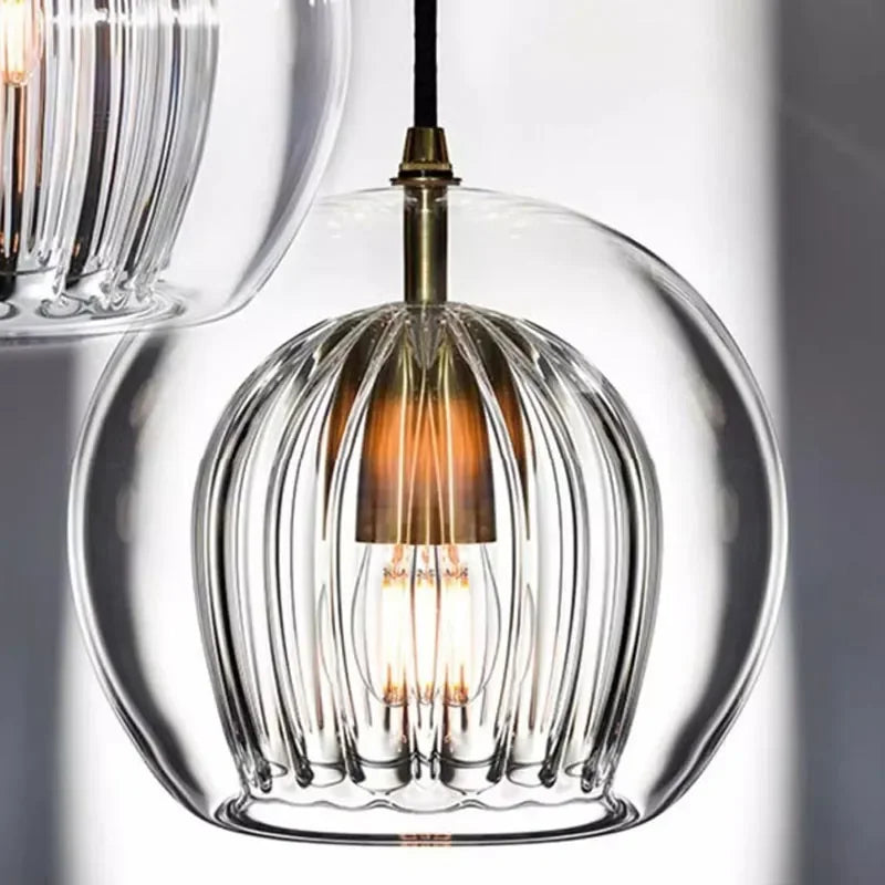 LuxeSphere Glass Pendant Light
