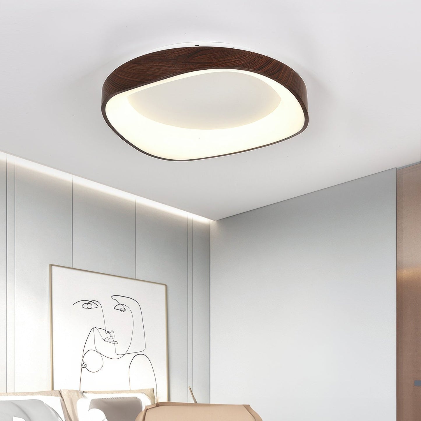 Nordic Wood Grain LED Ceiling Light