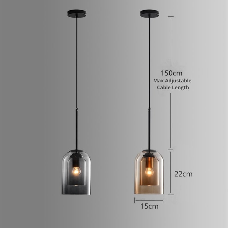 Coloured Glass Pendant Light