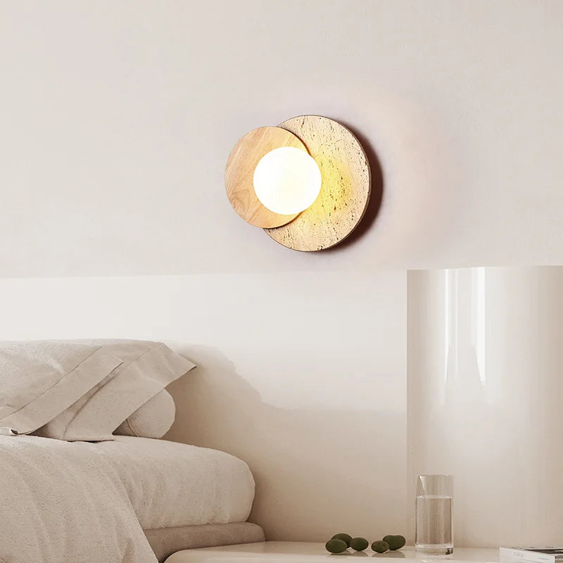 Wabi-Sabi Stone Wall Lamp