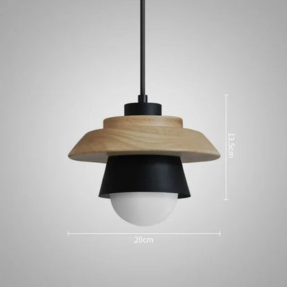 Nordic Wood Macaron Pendant Light
