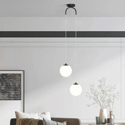 Luna Opal Glass Globe Pendant Light