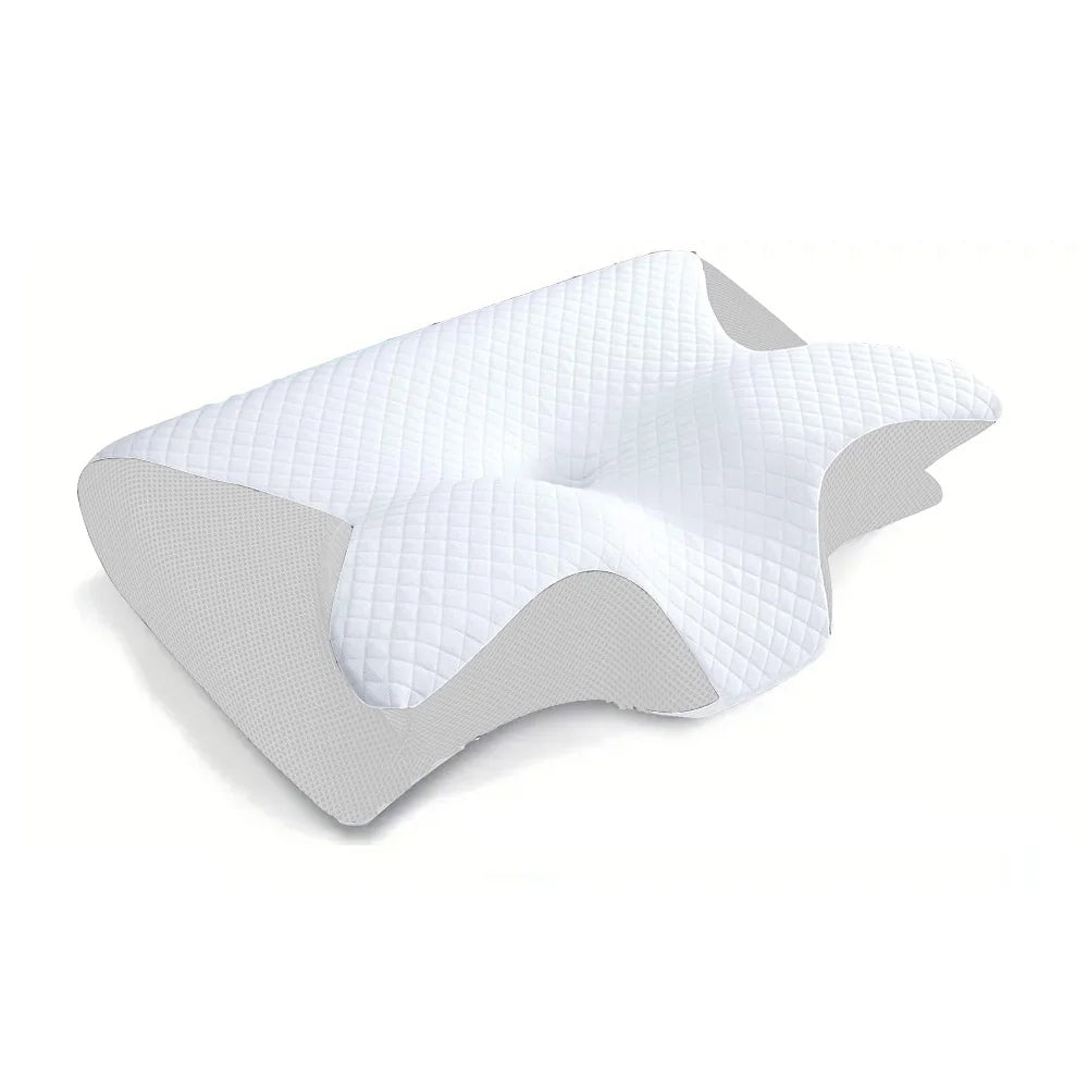 1pc Memory Foam Cervical Pillow, 2 in 1 Ergonomic Contour Orthopedic Pillow for Neck Pain, Contoured Support Pillows,Neck Pillow - Eirvana