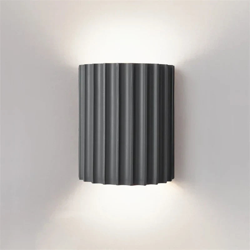 Nordic Ribbed Resin Wall Lamp