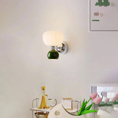 Nordic Pumpkin Glass Wall Sconce