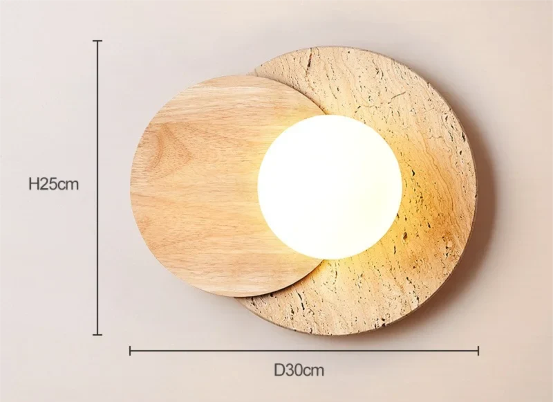 Wabi-Sabi Stone Wall Lamp