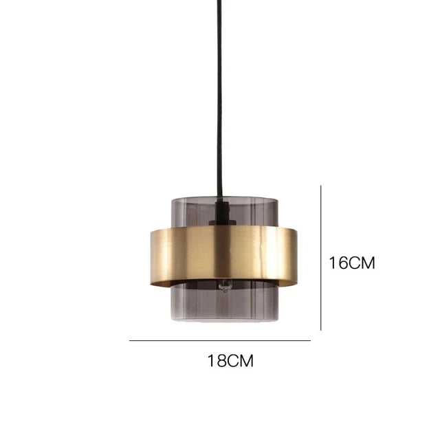 Nordic Smoked Glass Pendant Light
