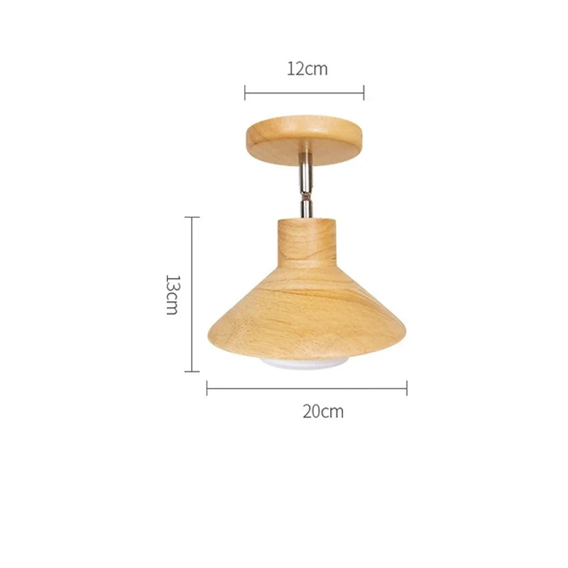 NordicWood Timber Cone Ceiling Lamp