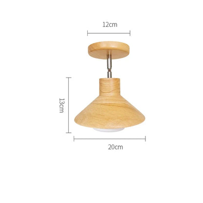 NordicWood Timber Cone Ceiling Lamp