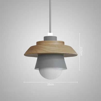Nordic Wood Macaron Pendant Light