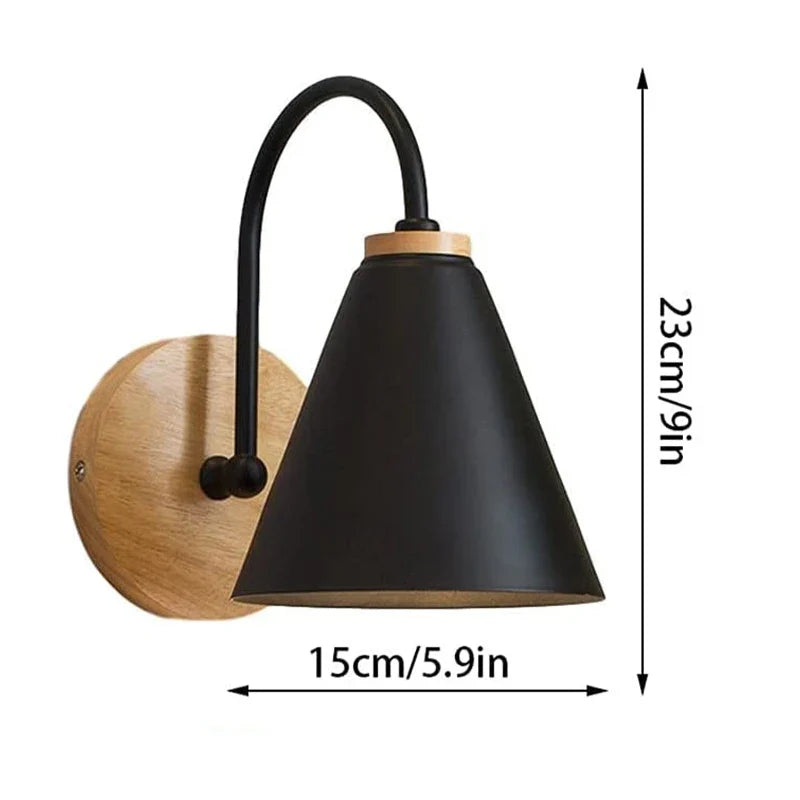 Nordic Beam Wood and Iron Wall Light